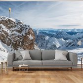 Fotobehangkoning - Behang - Vliesbehang - Fotobehang - Alpen - Zugspitze - Bergen - Berglandschap - 100 x 70 cm