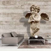 Fotobehangkoning - Behang - Vliesbehang - Fotobehang - Angelic Face - Standbeeld - 400 x 280 cm