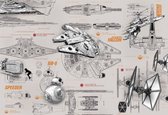 Fotobehang - Star Wars Blueprints 368x254cm - Papierbehang