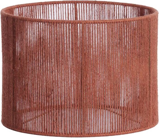 Light&living Cylindre d'abat-jour 35-35-25 cm TOSSA jute rouge brique