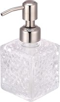 Zeepdispenser Navulbare Vloeibare Zeepdispenser Glas en Roestvrijstalen Nozzle voor Vaatwasmiddel, Shampoo Lotion, Badkamerblad, Keuken, Wasruimte (Stijl 3)