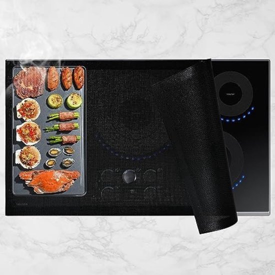 Lot De 6 Tapis De Protection Pour Plaque Induction | Silicone Résistant à 250°C | Tailles Carrée Et Ronde | Antidérapant