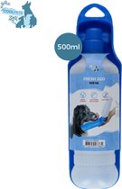 CoolPets Fresh 2Go waterfles – 500ml – Drinkfles – Drinkfles voor honden – Anti lek waterfles – Verkoeling onderweg - Blauw