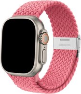 Innerlight® Nylon+ - Roze Geweven - 38/40/41mm - Nylon bandje geschikt voor Apple Watch - Geschikt als Apple watch bandje voor Series 1/2/3/4/5/6/7/8/9/SE