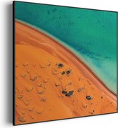 Akoestisch Schilderij Kleurrijke woestijn Vierkant Pro XXL (140 X 140 CM) - Akoestisch paneel - Akoestische Panelen - Akoestische wanddecoratie - Akoestisch wandpaneel
