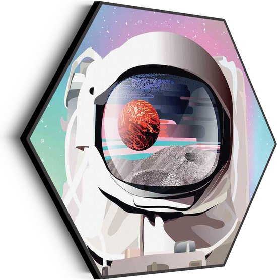 Akoestisch Schilderij De Reflectie Hexagon Basic L (100 X 86 CM) - Akoestisch paneel - Akoestische Panelen - Akoestische wanddecoratie - Akoestisch wandpaneel