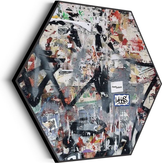 Akoestisch Schilderij Knip en Plak Kunst Hexagon Basic L (100 X 86 CM) - Akoestisch paneel - Akoestische Panelen - Akoestische wanddecoratie - Akoestisch wandpaneelKatoen L (100 X 86 CM)