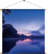 Textielposter Lapland Vierkant M (30 X 30 CM) - Wandkleed - Wanddoek - Wanddecoratie