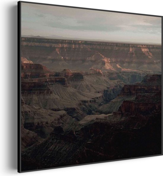 Akoestisch Schilderij De Grand Canyon Vierkant Pro L (80 X 80 CM) - Akoestisch paneel - Akoestische Panelen - Akoestische wanddecoratie - Akoestisch wandpaneel