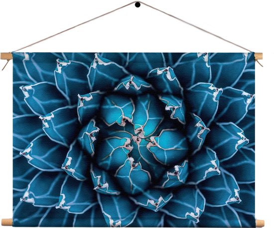 Textielposter Kleurrijke bloem 1 Rechthoek Horizontaal L (43 X 60 CM) - Wandkleed - Wanddoek - Wanddecoratie