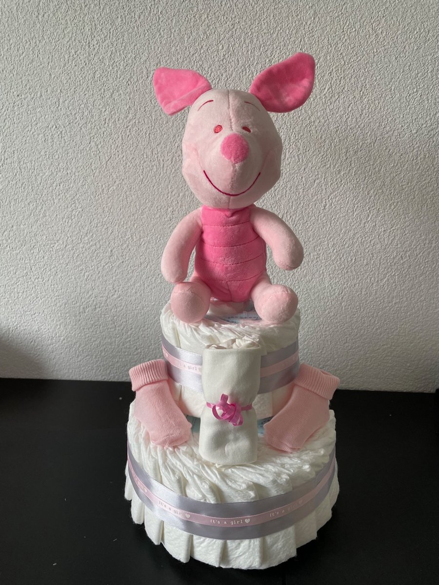 2-Laags Luiertaart Knorretje Meisje Roze