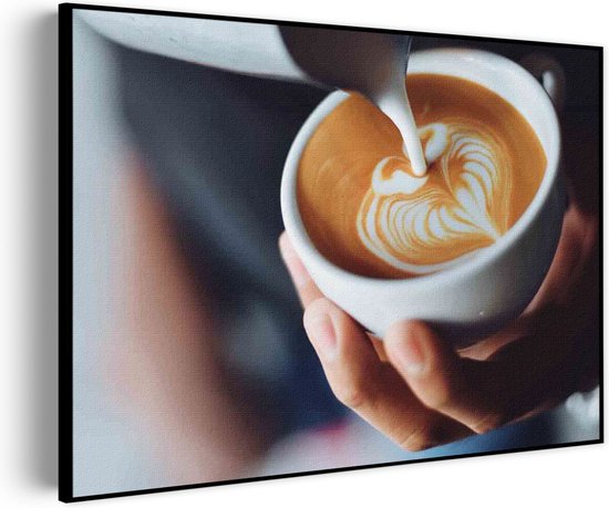 Akoestisch Schilderij Koffie Love Rechthoek Horizontaal Basic S (7 0x 50 CM) - Akoestisch paneel - Akoestische Panelen - Akoestische wanddecoratie - Akoestisch wandpaneel