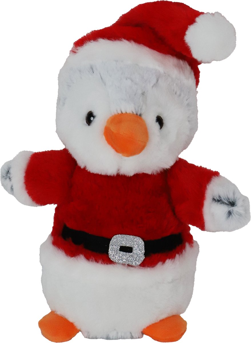 De Boon - Hondenspeelgoed - Kerst - Pluche Pinguin met Kerstpak - 32 cm