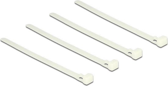 Tie-wraps 150 x 7,5mm / transparant - herbruikbaar (100 stuks)