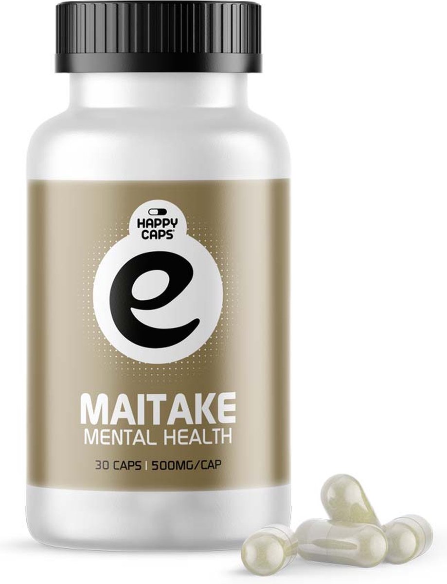 Goedkoopste Happy Caps - Maitake - Mental Health - Mentale Gezondheid - Mushrooms - 30 caps