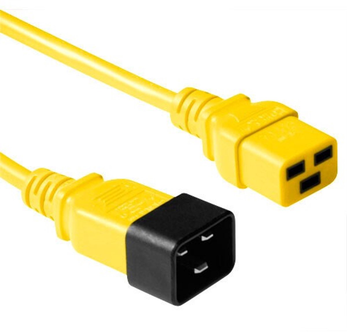 ACT Netsnoer C19 - C20 geel 1,8 m AK5102
