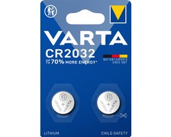 Varta CR 2032 – Lithium Knoopcel batterij – 3 Volt – 2 stuks