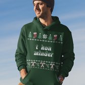 Groningen Noël Hoodie Green T Could Less Candy Cane - Taille L - Unisex Fit - Costumes de Noël pour femmes et hommes