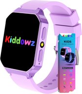 Kiddowz Smartwatch kinderen - Kinderhorloge - 5 t/m 12 jaar - met camera, filters en 26 kids spelletjes - Paars