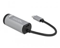 Delock USB Type-C™ Adapter to Gigabit LAN with Power Delivery port grey