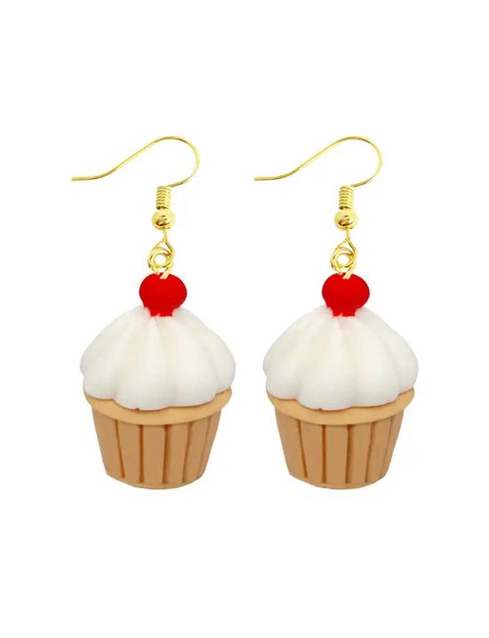 Akyol - Muffin oorbellen – Oorbellen dames - oorbellen meisjes - Oorhangers dames - leuke muffin oorbellen - Sieraad- cupcake oorbellen - oorbellen cadeau - verjaardag - grappige oorhangers