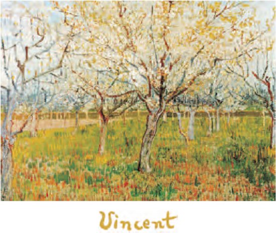 Mini kunstposter - Vincent van Gogh - De boomgaard - 24x30 cm