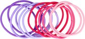 Élastiques à cheveux fins 12 pièces rose violet élastiques à Cheveux fins et Bandes de caoutchouc différentes couleurs bandes de cheveux