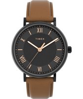 Timex Southview TW2V91400 Horloge - Leer - Bruin - Ø 41 mm