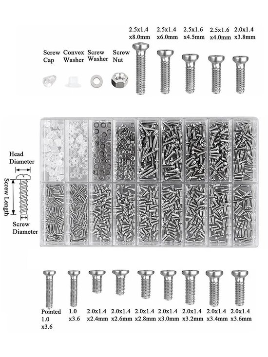 Kit de réparation de lunettes, assortiment universel de vis et d