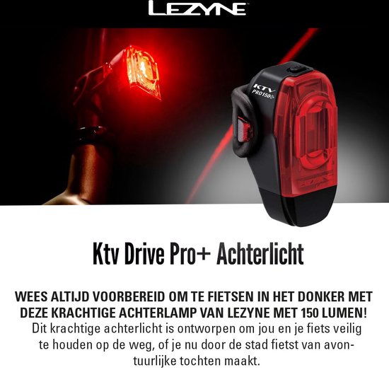 Paire De Feux Intelligents Lezyne KTV Drive Pro – Avant/arrière, LED, Rechargeables – Neufs