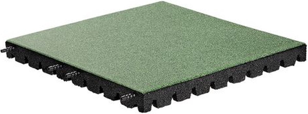 Granuflex Rubber tegel met pen- en gat verbinding EPDM - Groen - 50x50 cm – 55mm