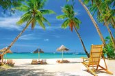 Fotobehang - Tropical Beach 375x250cm - Vliesbehang