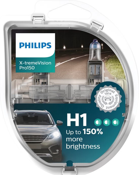 Philips Ampoules de rechange Auto H1 X-treme Vision Pro150 55w 2