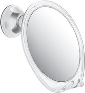 Cosmetische spiegel met zuignap en 7-voudige scheerspiegel, vergrotingsspiegel douchespiegel met scheermeshouder, voor gladde oppervlakken zoals glazen oppervlakken, tegels enz