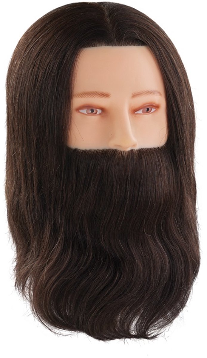 Comair Oefenhoofd Paul met baard bruin 35cm
