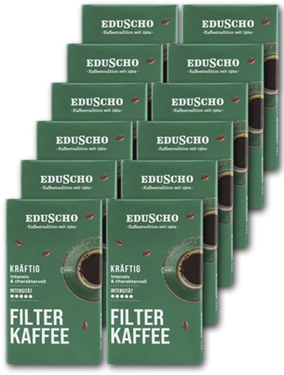 Goedkoopste Eduscho Kräftig Filterkaffee Gemalen – 12x500Gr
