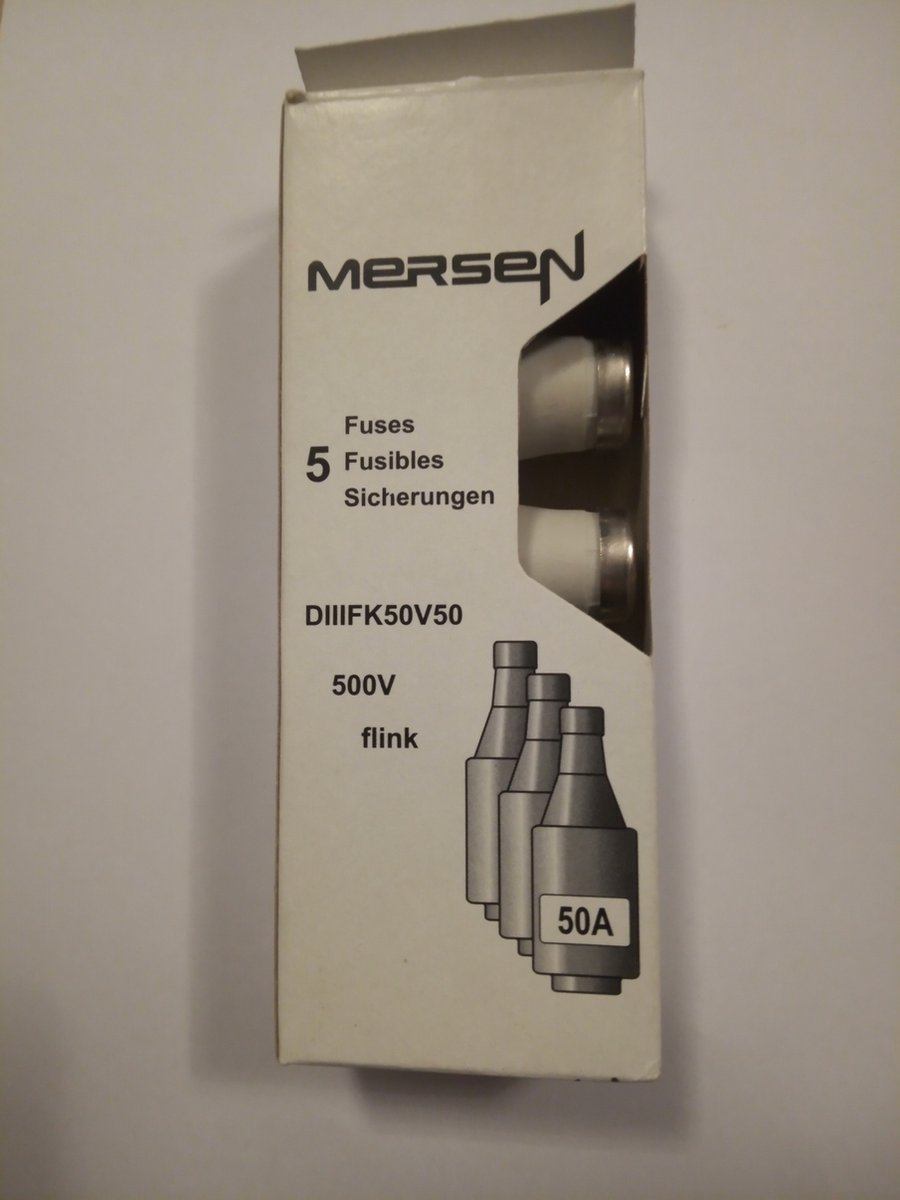 MERSEN Diazed D-zekering - J222165 - DIIIFK50V50 - verpakking á 5 stuks