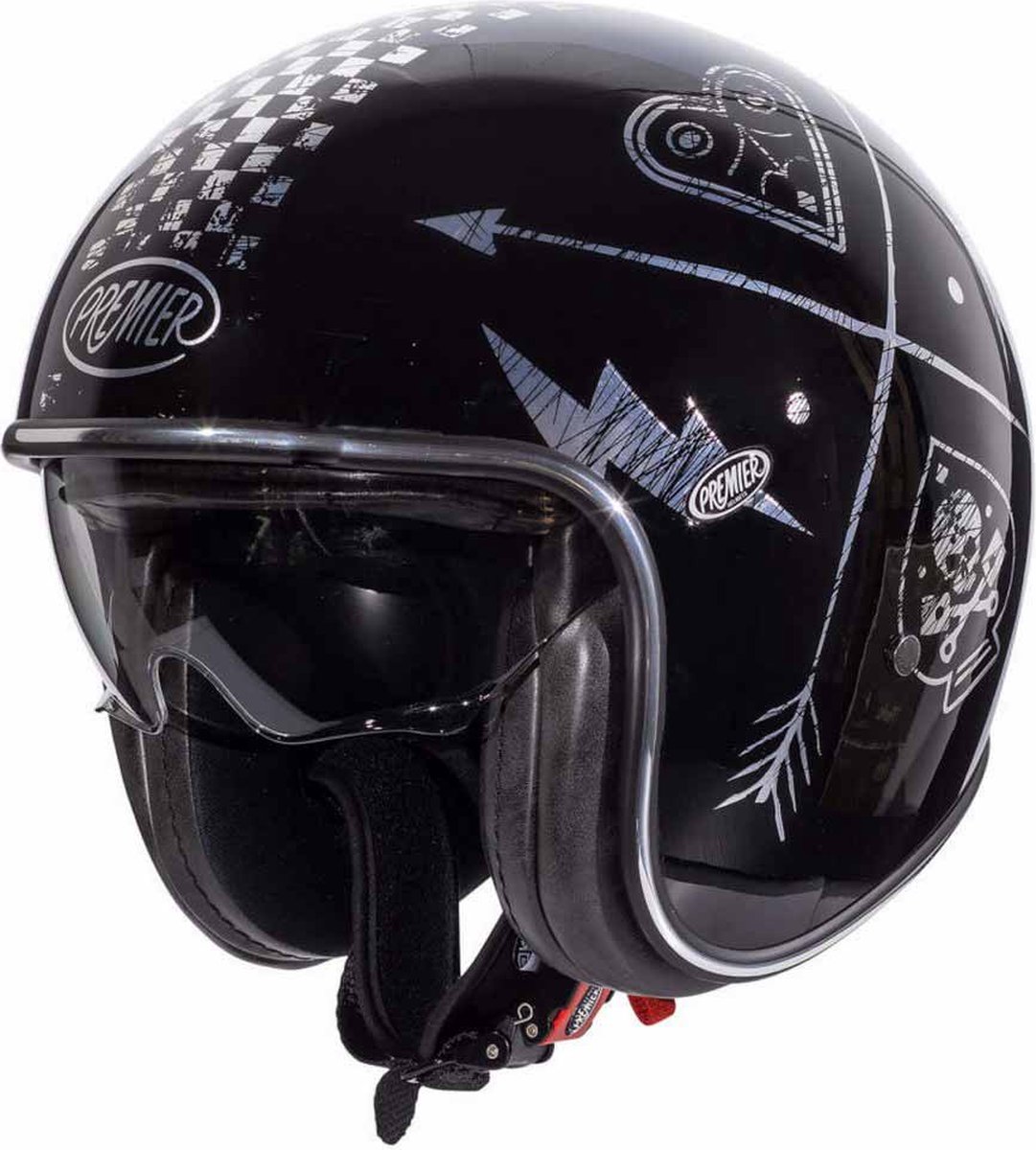 Premier Helmets Vintage Evo NX Silver Chromed