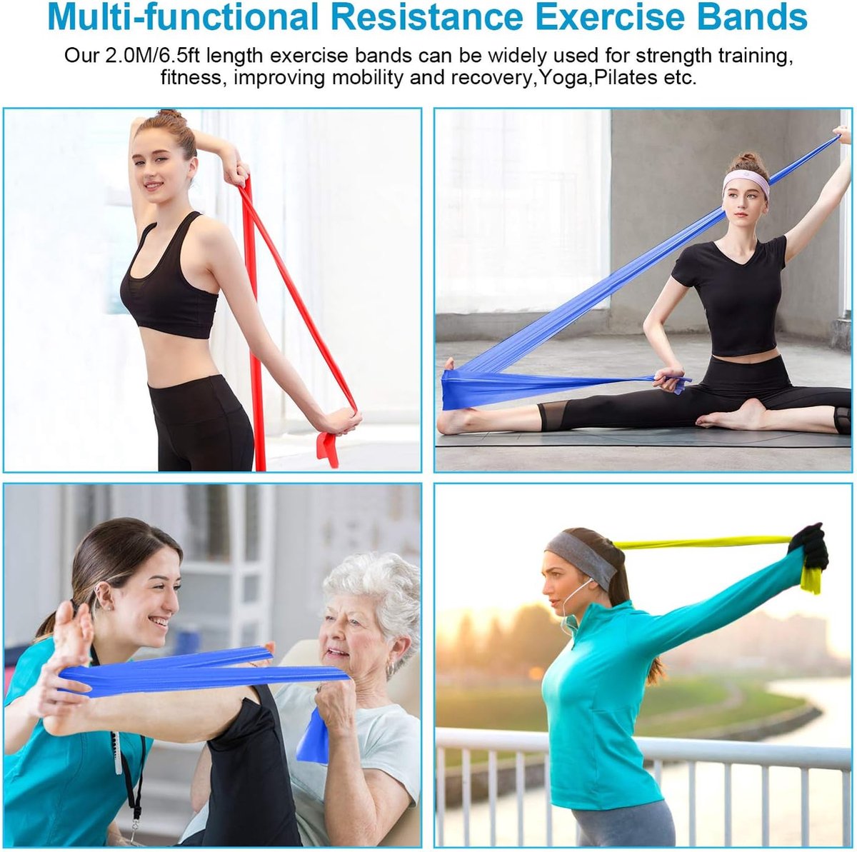 TheraBand Bande de fitness originale - 2,5 m de bande de résistance pour entraînement complet du TheraBand Bande de fitness originale - 2,5 m de bande de résistance pour entraînement complet du