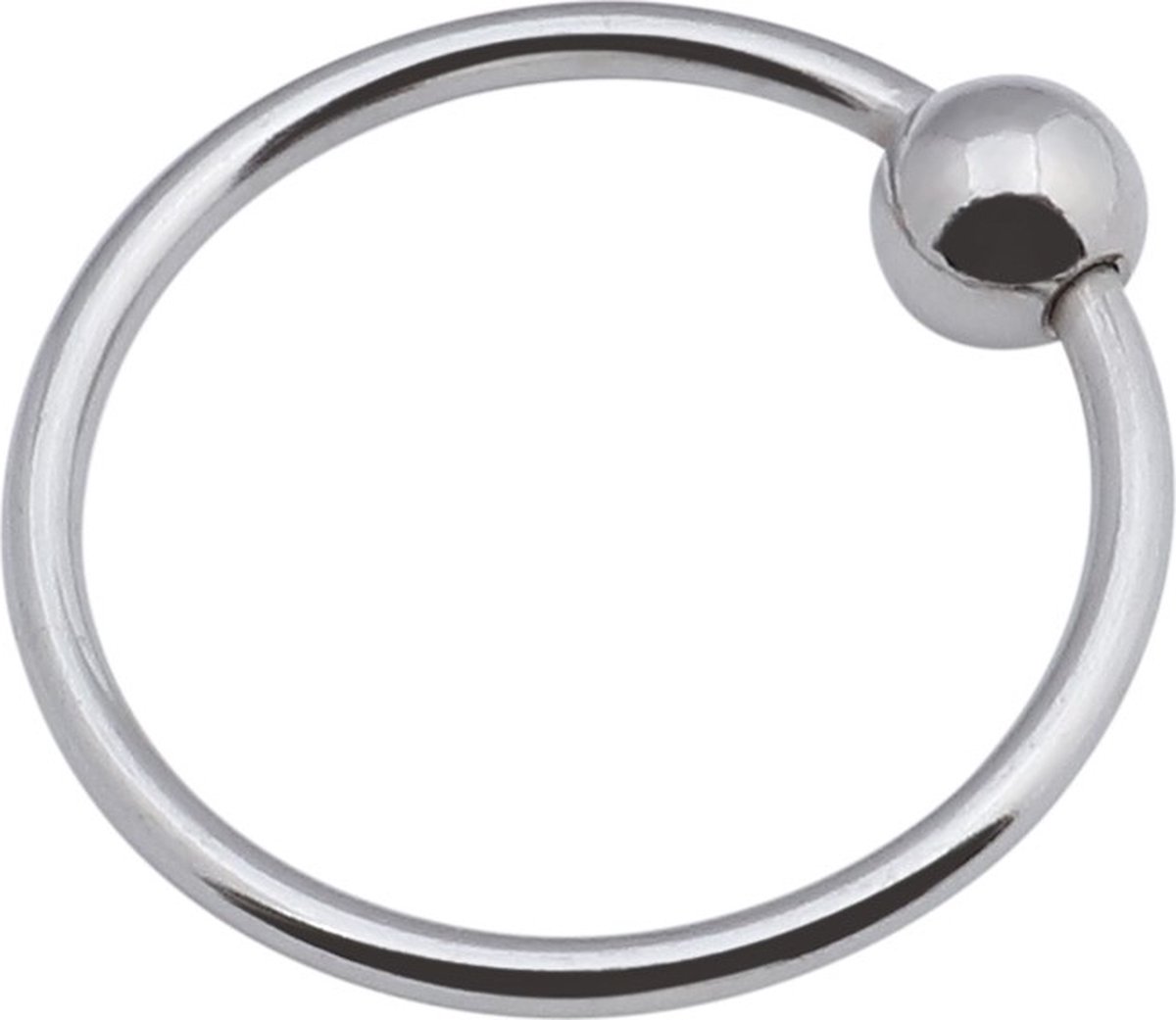 Goedkoopste Banoch | Glansring Veronica Ø 40 mm | zilverkleurige metalen eikelring | cockring