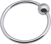 Banoch | Glansring Veronica Ø 40 mm | zilverkleurige metalen eikelring | cockring