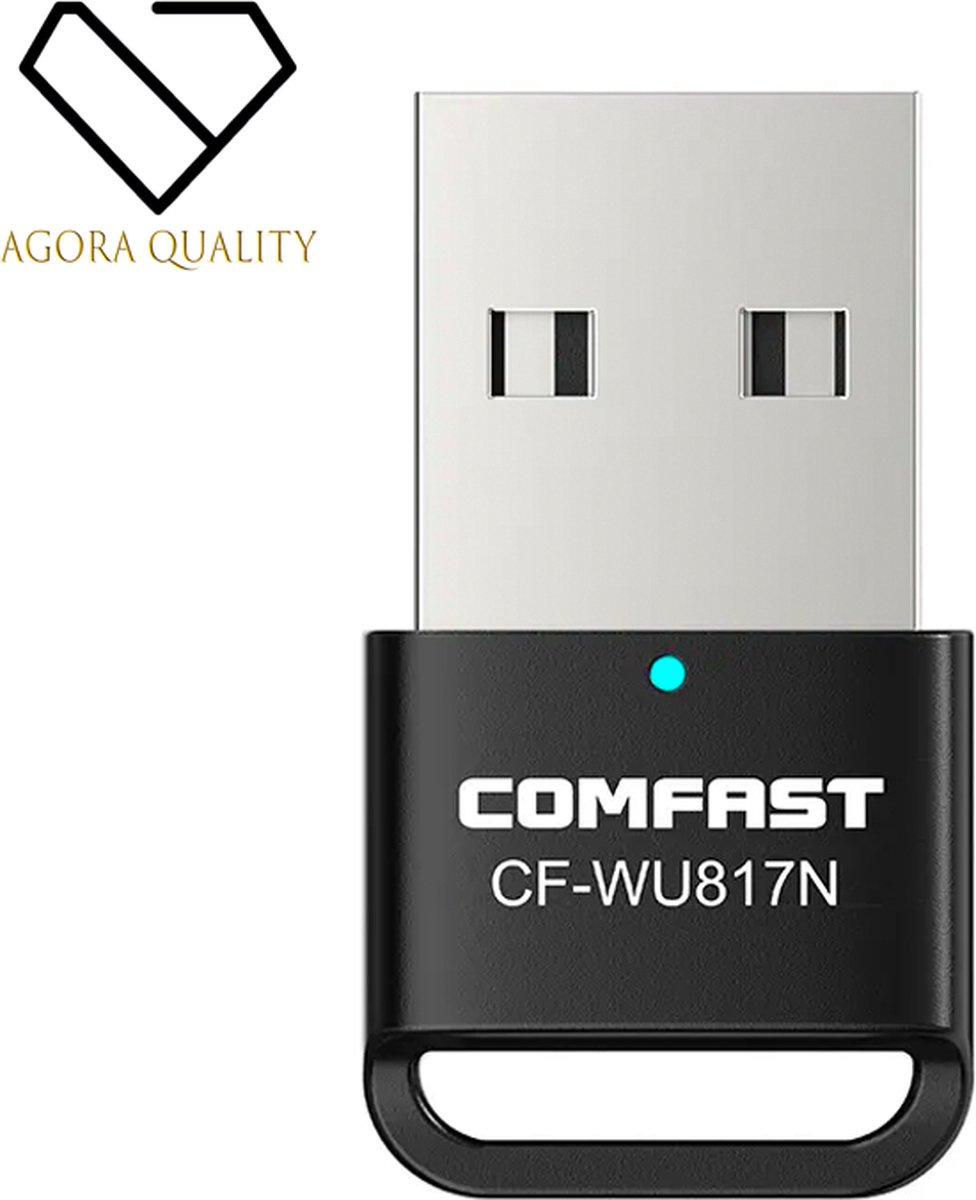 WIFI USB adapter - Wifi Dongle - Dual Band - Ingebouwde antenne - Wifi ontvanger - Plug & Play