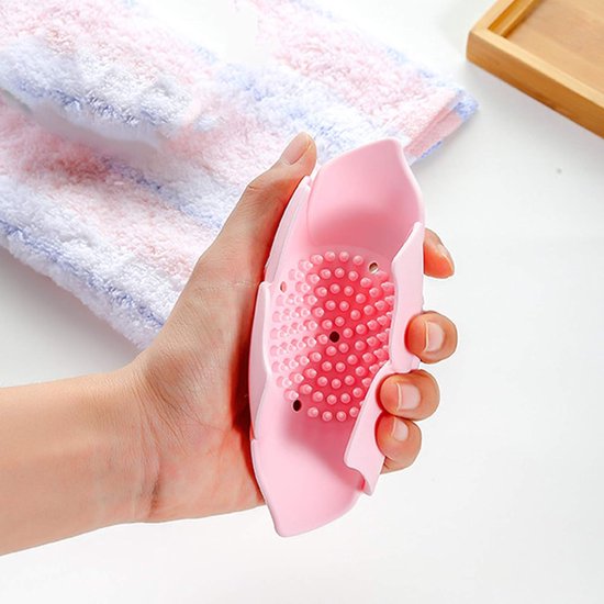 Lot De 4 Porte-savons En Silicone Avec égouttoir