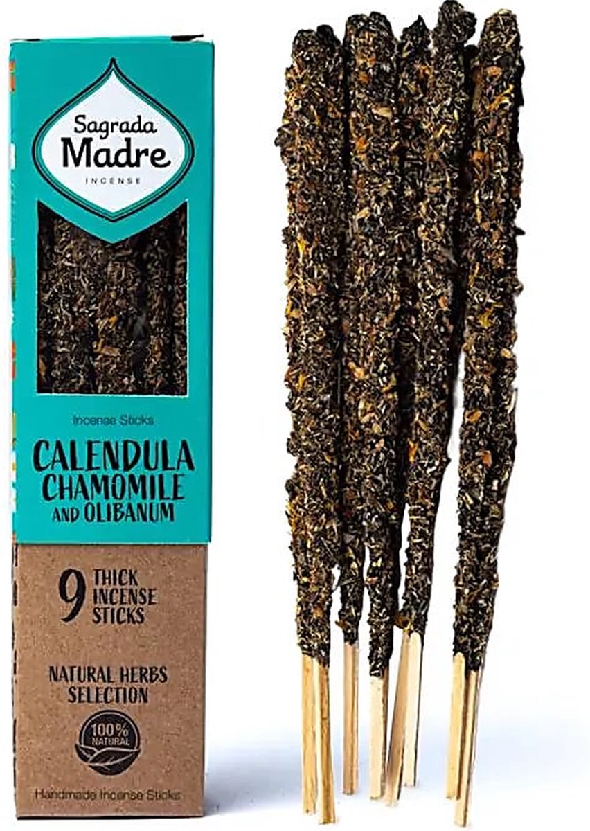 Sagrada Madre - Kamille Calendula Olibanum - Wierook - circa 9 stokjes