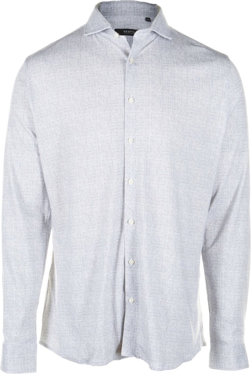 Desoto Overhemd Grijs Katoen maat 44 lange mouw overhemden grijs