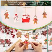 Peperkoekenman kerstboomversiering, 11 stuks traditionele peperkoekman-hanger, kerstboomversiering, peperkoekmannetje decoratie