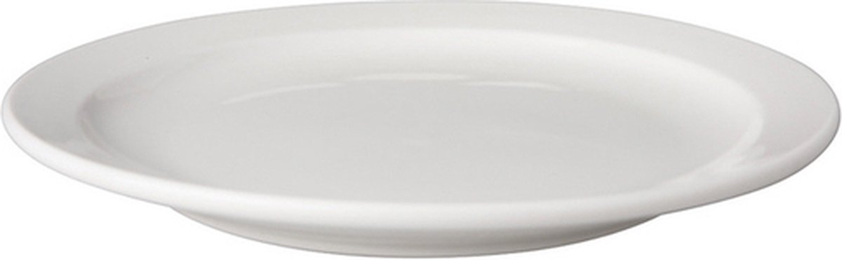 Bord wit plat 21 cm smalle rand budgetline