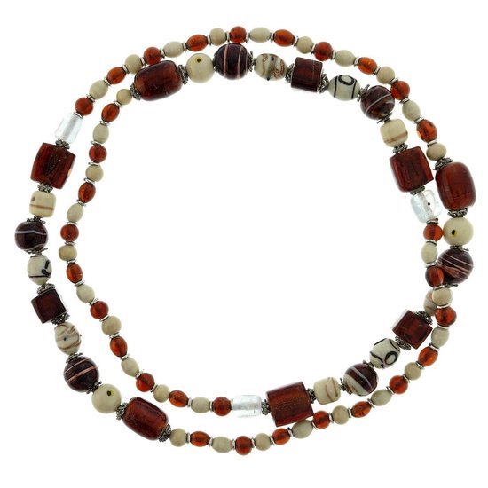 Antieke granaat kralen ketting Antieke granaat kralen ketting