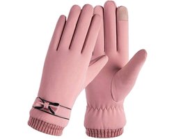 handschoenen winter - dames - Touchscreen - roze - one-size - windproof - waterproof - gloves for winter - handschoenen verwarmd