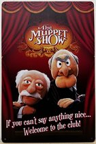 Muppet Show Statler and Waldorf Reclamebord van metaal METALEN-WANDBORD - MUURPLAAT - VINTAGE - RETRO - HORECA- BORD-WANDDECORATIE -TEKSTBORD - DECORATIEBORD - RECLAMEPLAAT - WANDPLAAT - NOSTALGIE -CAFE- BAR -MANCAVE- KROEG- MAN CAVE